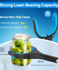 32-inch blue foldable reacher/grabber with silicone non-slip jaws for picking up items
