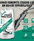 Heavy Duty Concrete Crack Filler And Self Leveling Cement Sealant Kit For Driveway Fixes That Hit Different Featuring Quick Drying Formula, 500g pouch.