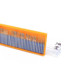 Diamond Engraving Bits Set 30 Pieces For Stone Carving Rotary Tool Burrs With One Eighth Inch Shank in orange case