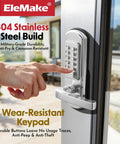 Person using Keypad Door Lock With Keyless Entry Mechanical Combination Code Lock With Lever Handle Right Handed Stainless Steel 304 Door Lock Not A Deadbolt Easy Install Durable Security For Residential Doors