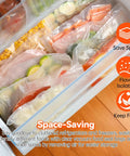 Grab And Go Vacuum Sealer Bags 60 Pack Set For InstaSeal Pre Cut Two Size 9.8 By 11.8 Inch And 7.8 By 9.8 Inch Keeps Food Fresh