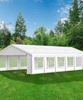 Front view of Heavy Duty 20x40 Ft Party Tent With Removable Sidewalls, 7 Carry Bags, Outdoor Canopy Gazebo for garden patio