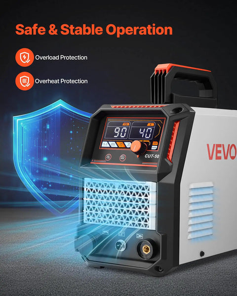 Dual Voltage 50 Amp Plasma Cutter Be A Garage Workhorse With 110V And 220V Run IGBT Inverter Digital Display 2T 4T Modes