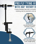 Heavy Duty Rotary Fly Tying Vise With Sturdy Bench Clamp And Smooth Adjustable Tension built tough for daily workshop grind.