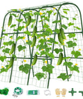 U Shape Garden Trellis For Raised Beds And Climbing Plants, Rustproof Metal Arch With Stainless Steel Core, cucumbers growing