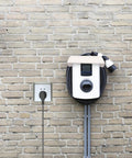 Rock Solid Abs White Ev Charger Rain Cover For Outdoor Charging Stations And Control Panel Boxes That Slaps On Fast to protect wall-mounted EV charger.