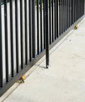 Installed sliding gate with 8 Pack 2 Inch V Groove Wheel Set For Sliding Gates And Industrial Rails Heavy Duty Steel Caster Wheels