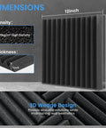 Premium High Density Sound Proof Foam Panels 80 Pack Wedge Acoustic Wall Tiles, 12x12 inch, 1 inch thick, designed for audio clarity.
