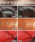Leather and Vinyl Repair Kit for Furniture, Sofa, Jacket, Car Seats and Purse, Super Easy Color Match results, before and after.