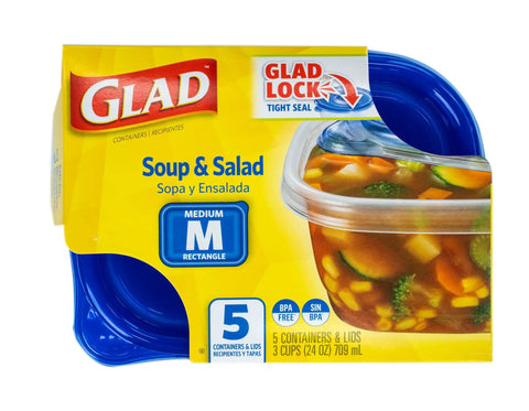 Medium 24 Oz Rectangular Food Storage Containers With Lids BPA Free Plastic Leak Resistant Lids Microwave Dishwasher Safe