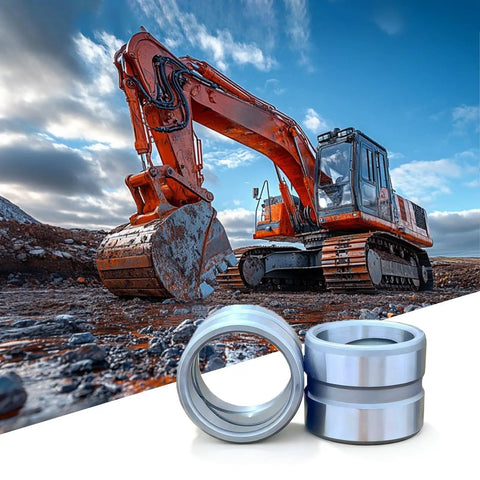 Two Pack 35mm Excavator Bucket Bushing Set 35x45x40mm ID OD L Pivot Pin Sleeve Kit For Heavy Equipment Attachments Easy Install Smooth Fit Wear Resistant Bearings, silver bushings
