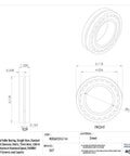 Heavy Duty 22215 Spherical Roller Bearing With Pressed Steel Cage Built Tough As Nails To Handle High Radial Loads And Keep Things Running Smooth For Rough Shop Work Or Industrial Gear 75 Mm Bore 130 Mm OD technical drawing with dimensions.