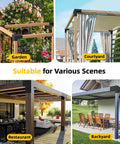 3 Way Right Angle Pergola Brackets 2 Pack For 4x4 Beams used in garden, courtyard, restaurant, and backyard settings