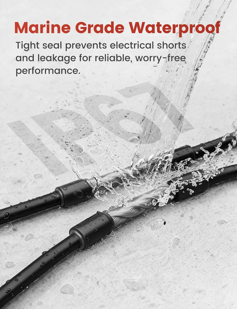 Crystal Clear Heat Shrink Tubing Kit 3 To 1 260 Pieces waterproof marine grade wire wrap in use with water resistance demonstration