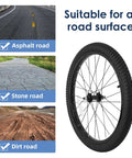 20 Inch Kids Bike Front Wheel Replacement With Solid Air Rubber Tire And Inner Tube, suitable for all road surfaces.