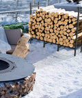 Heavy Duty Firewood Rack For Indoor And Outdoor Use Built Tough Log Holder Stand With Weather Resistant Tubular Steel Cradle