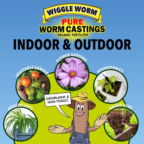 Pure Organic Mineral Dense Worm Castings Fertilizer For Rich Soil, Better Aeration, Water Retention, Plant Growth Boost, 30 Lbs