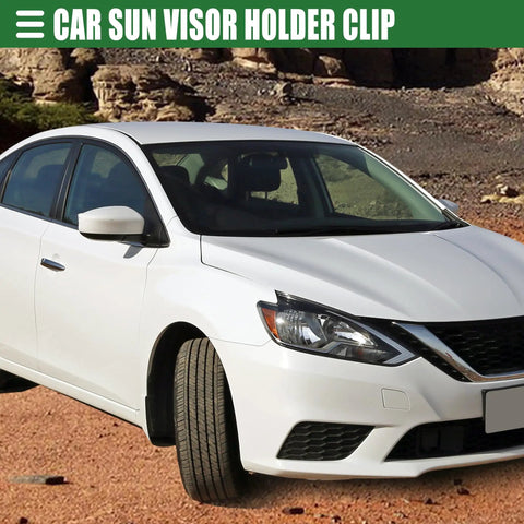 Sun Visor Clip Holder For Nissan Sentra 2015 2019 Easy Install Sun Visor Bracket Hook Replacement Compatible With 350Z 2003 2009 And Juke 2013 2017 Plastic Gray product shown in car