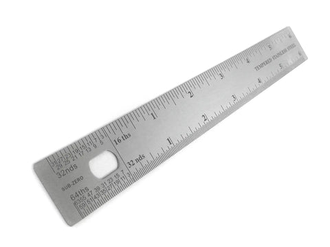 6 inch stainless pocket rule from Deluxe Pro Grade 5 Piece Measuring Kit With 8 Inch Spring Inside And Outside Calipers 8 Inch Dividers