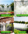 360 Degree Adjustable Drip Irrigation System Kit With 200 Ft Reach 5/16 Inch Tubing 32 Copper Nozzles in garden and greenhouse
