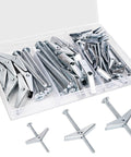 Heavy Duty Hollow Wall Anchors Kit For Drywall And Ceiling With Toggle Bolts And Wing Nuts 30 Piece DIY Ready Metal Anchors