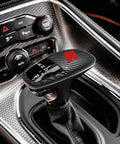 Gear Shift Knob Head Cover Trim Carbon Fiber Red Fit For Dodge Charger 2015-2023 Challenger 2015-2023 Durango 2016-2026 Interior