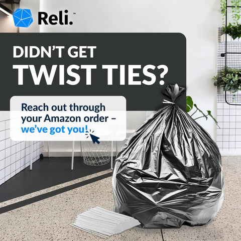 Heavy Duty 45 Gallon Black Trash Bags 38x46 Inches, 250 Count With Twist Ties in modern interior setting
