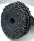 5 Pack SiC Plastic Back Grinding Wheel 4.5 Inch 8 Grit For Granite Marble Concrete And Glass Dry Cutting No Backing Pad Needed Longer Life And Faster Grinding displayed in a stack