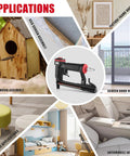 22 Gauge 3/8 Inch Crown Pneumatic Upholstery Stapler For 71 Series Staples, 1/4 To 5/8 Inch Length, with application examples