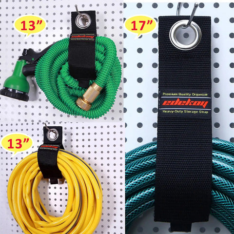 Extension Cord Holder Organizer 10 Pack Heavy Duty Storage Straps 17 Inch And 13 Inch wraps holding hoses and cords