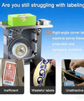 High Precision 90 Degree Corner Labeler With Plc Control And Plus Or Minus 0 5mm Accuracy Speeds Of 15 To 30 Labels Per Minute, showing corner labeler with labeled boxes.