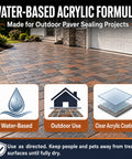 Heavy Duty High Gloss Wet Look Paver Sealer For Concrete And Brick Walkways One Gallon Water-Based acrylic formula displayed on paver.