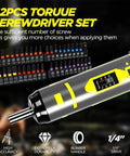 Pro Grade Torque Wrench And Screwdriver Set With 40 S2 Bits For Hex Torx Flat Phillips Square And Torx Security Bits Calibrated 10-70 Inch Pounds Ideal For Scope Mounts Bike Repairs And Everyday Maintenance 42PC showing 42 piece set with visible torque tool and bits