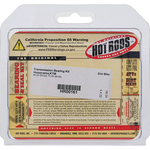 Packaging of Transmission Bearing Kit For KTM 85 SX And Husqvarna TC 85 2020 To 2022 Beefed Up Replacement