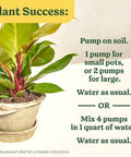 Straight Fire Liquid Plant Food For Indoor Houseplants And Potted Greens With Fast Absorbing Nutrients To Give Your Greenery A Dope Boost And Build Rock Solid Roots For Zero Sweat Care 8 Fl Oz Two Pack displayed with potted plant and care instructions.
