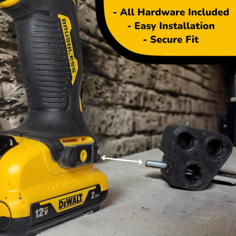 Six Bit Drill Bit Holder For Cordless Drills And Impact Drivers, Attaches To Factory Mount, non-marring design visible