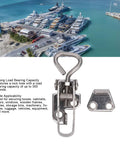 Beefy 4 Piece Marine Grade 304 Stainless Steel Toggle Latch Clamp Hardware Kit With Screws For Boats Yachts RV Cabinets