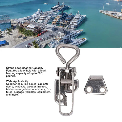 Beefy 4 Piece Marine Grade 304 Stainless Steel Toggle Latch Clamp Hardware Kit With Screws For Boats Yachts RV Cabinets