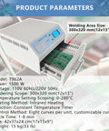 Automatic Infrared And Hot Air Reflow Oven For PCBs showing 12x13 inch heating zone with pull-out design