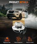2 Pack Rear Wheel Bearing Hub Assembly Kit Bolt On 512478 512479 With ABS Sensor 5 Lug Fit Dodge Journey 2009 2018 And Ram ProMaster 1500 2500 3500 2014 Heavy Duty Easy Install shown with SUV and installation icons.
