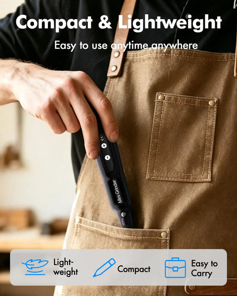 Badass Cordless Mini Rotary Tool With Five Speed Settings And Eighteen Thousand RPMs Rechargeable Engraving Pen in pocket, compact design.
