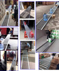 Heavy-Duty 40Cm Stainless Steel Roller Conveyor With 13 Foot Length for efficient goods transport in various industrial settings.