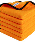 Ultra Plush Dual-Sided Microfiber Car Towels For Washing And Detailing, Scratch-Free And Highly Absorbent, Gold 15.7 x 23.6 Inch, 6 Pack