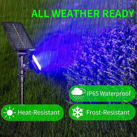 Outdoor Solar Spot Lights With Dope Multicolor LEDs And 9 Lighting Modes Waterproof Landscape Pathway Garden Lighting For Yard And Patio Solar Powered RGB Auto Change And Color Cycling