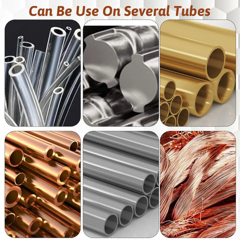 Compression fittings kit: brass/metal tube assortment with various diameters; copper, brass, steel, and aluminum tubes