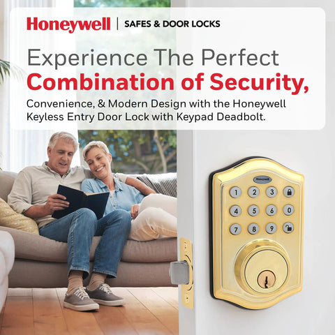 Hella Secure Keyless Entry Door Lock Featuring Smart Electronic Keypad Deadbolt Auto Lock Polished Brass Finish Zero Hassle Setup And Airtight Defense Against Unauthorized Entry