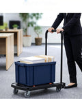 Heavy Duty Folding Hand Truck Featuring Four Sturdy Casters And Rock Solid Aluminum Handles For Zero Hassle Moving Up To 330 Pounds Without A Sweat On Any Project, transporting files in office.