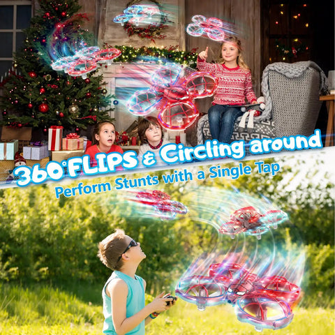 Kid Friendly Mini Drone With Remote Control, 360 Degree Flips, Three Speed Modes, One Button Takeoff And Landing, Beginner Friendly Toy Drone For Ages 8 To 10, Indoor Safe With Obstacle Avoidance, Totally Awesome Gift