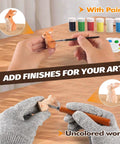 Beginner Wood Carving Kit With Blocks And Tools For Kids And Adults, All In One Whittling Set, painting small wood sculpture