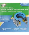 Box of Perfect Seal Toilet Wax Ring With Bolts No Mess Installation Repositionable Toilet Seal Delivers A Stronger Leak Proof Fit